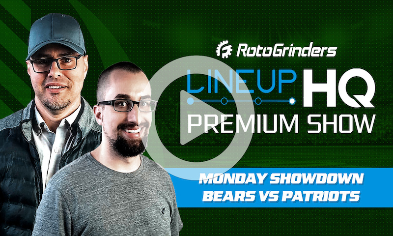 Premium NFL LineupHQ Showdown Build Show: CHI vs NE