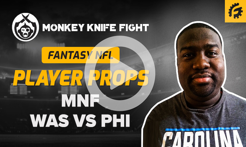 NFL Player Props on Monkey Knife Fight - WAS vs PHI