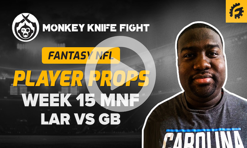 NFL Player Props on Monkey Knife Fight - LAR vs GB