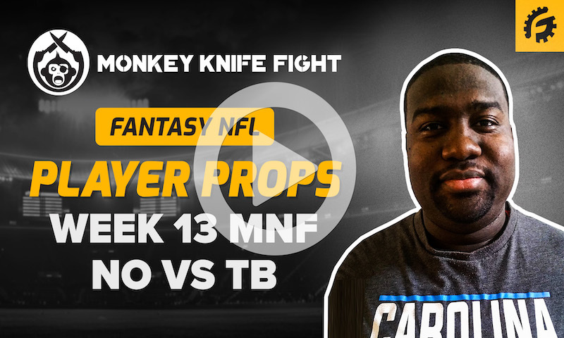 NFL Player Props on Monkey Knife Fight - NO vs TB