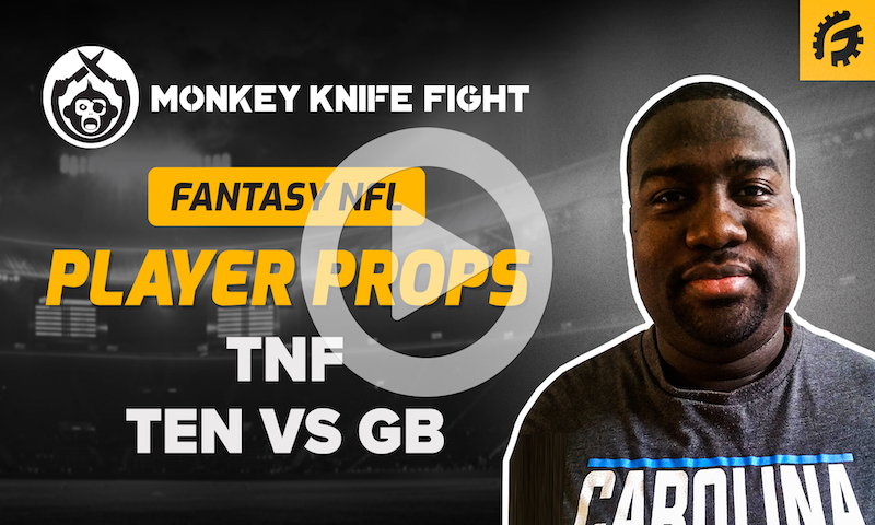 NFL Player Props on Monkey Knife Fight - TEN vs GB