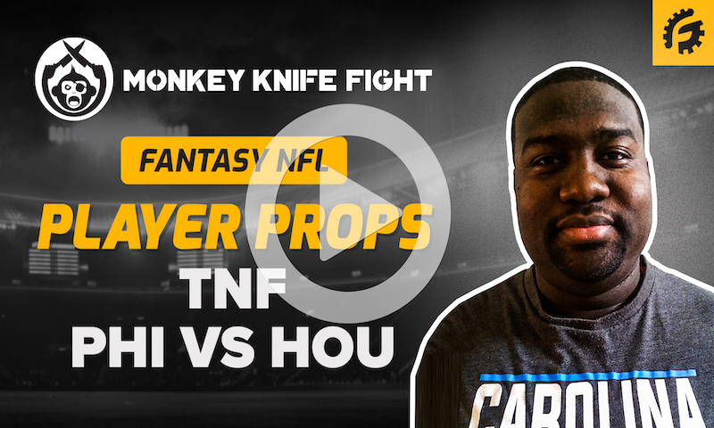 NFL Player Props on Monkey Knife Fight - PHI vs HOU