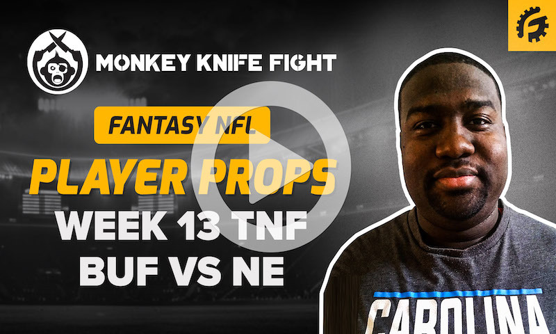 NFL Player Props on Monkey Knife Fight - BUF vs NE