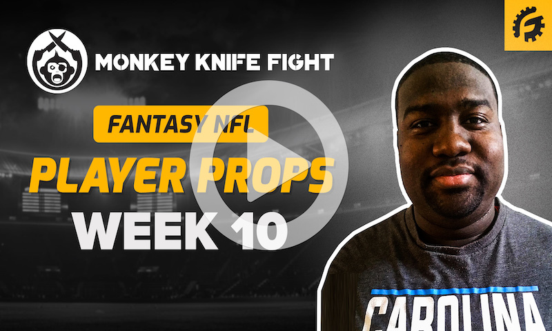 NFL Player Props on Monkey Knife Fight - Week 10
