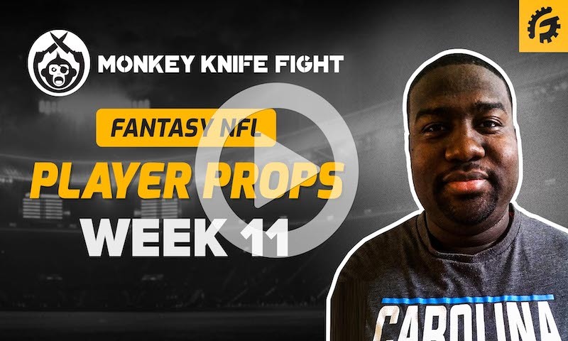 NFL Player Props on Monkey Knife Fight - Week 11