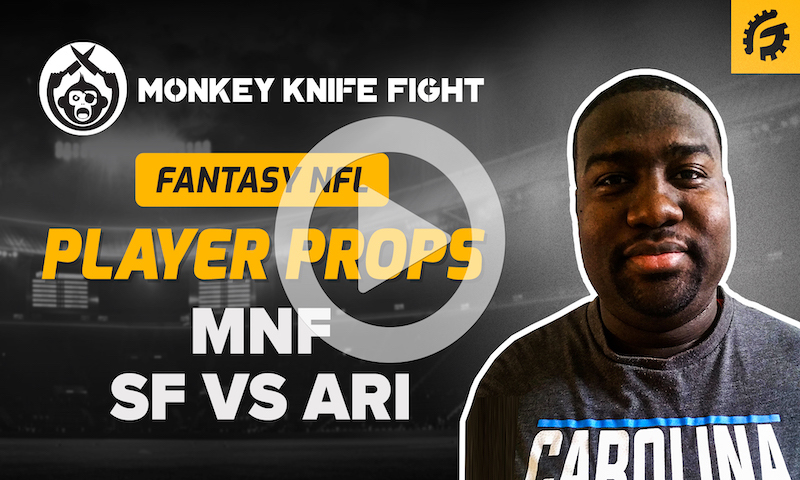 NFL Player Props on Monkey Knife Fight - SF vs ARI