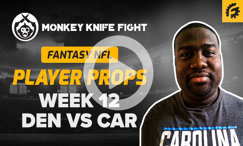 NFL Player Props on Monkey Knife Fight - Week 12