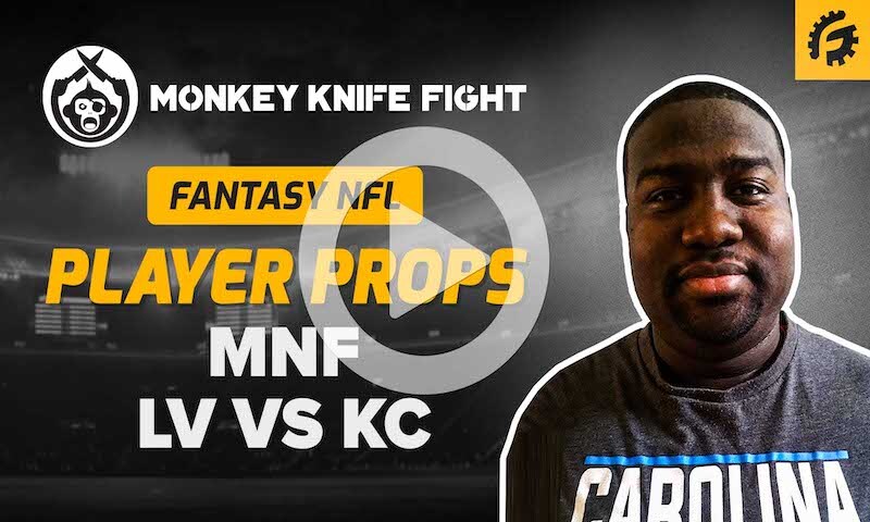 NFL Player Props on Monkey Knife Fight - LV vs KC