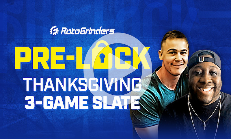NFL DFS Showdown Pre-Lock Show - Week 12 Thanksgiving Slate