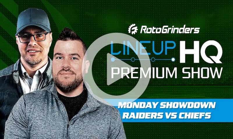 Premium NFL LineupHQ Showdown Build Show: LV vs KC