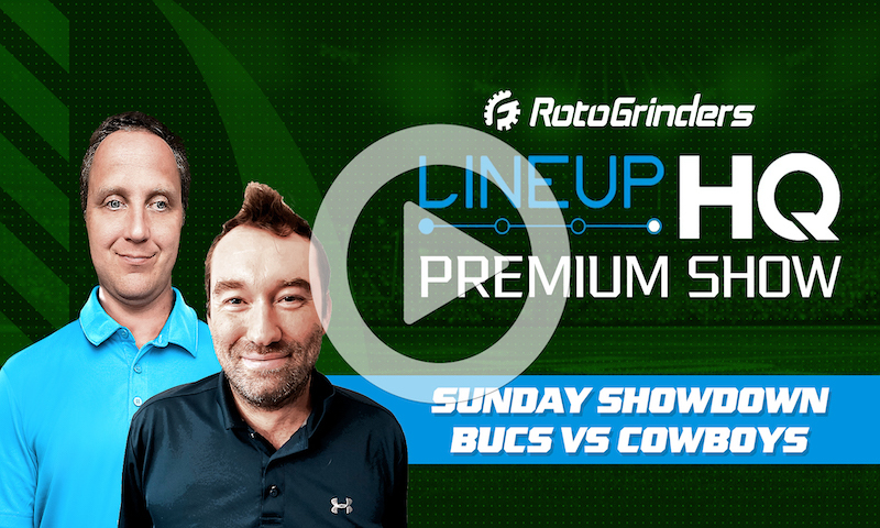 Premium NFL LineupHQ Showdown Build Show: TB vs DAL