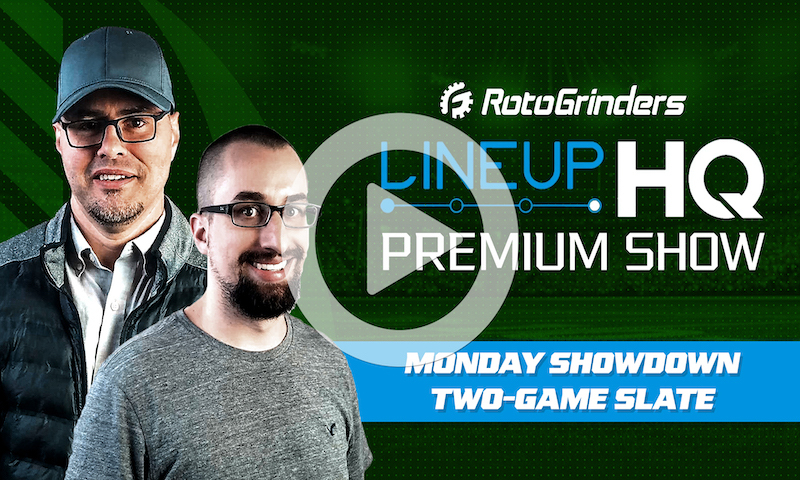 Premium NFL LineupHQ Showdown Build Show: MNF Two-Gamer