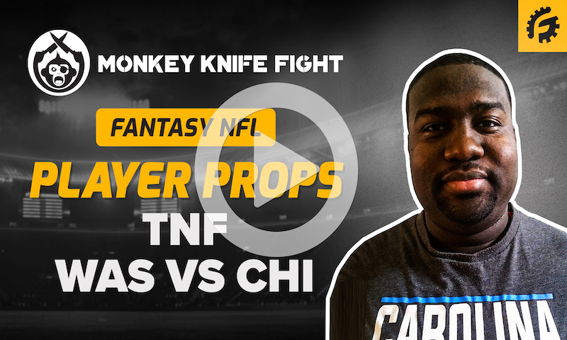 NFL Player Props on Monkey Knife Fight - WAS vs CHI