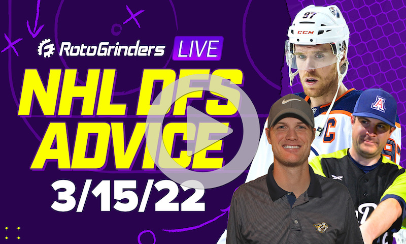 GrindersLive - 3/15/22 NHL DFS Picks & Strategy