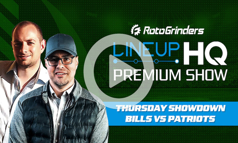 Premium NFL LineupHQ Showdown Build Show: BUF vs NE