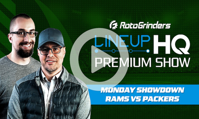 Premium NFL LineupHQ Showdown Build Show: LAR vs GB