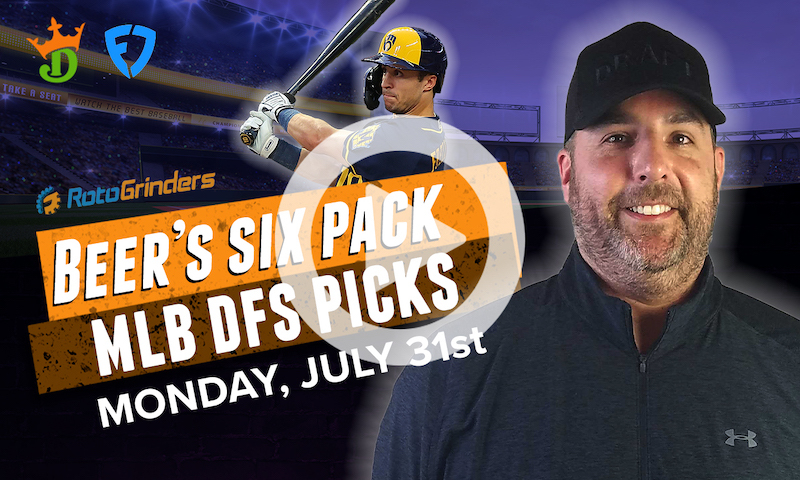 DraftKings and FanDuel MLB Six-Pack: Monday, July 31st