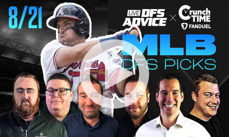 GrindersLive / Crunch Time - 8/21/23 MLB DFS Picks & Strategy