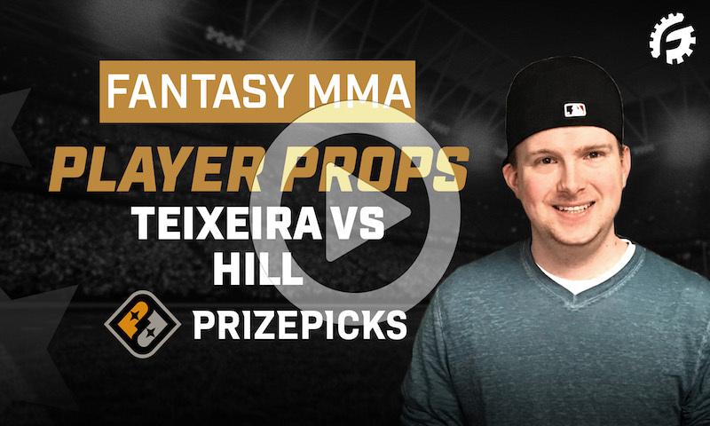 MMA Player Props on PrizePicks - Teixeira vs Hill