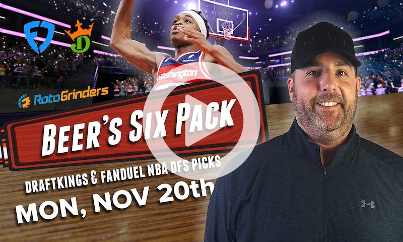 DraftKings and FanDuel NBA Six Pack: Monday, Nov. 20th