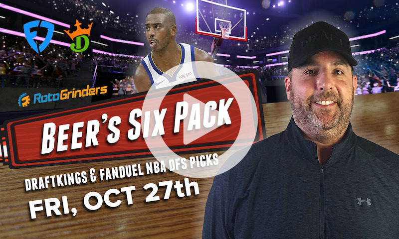 DraftKings and FanDuel NBA Six Pack: Friday, Oct. 27th