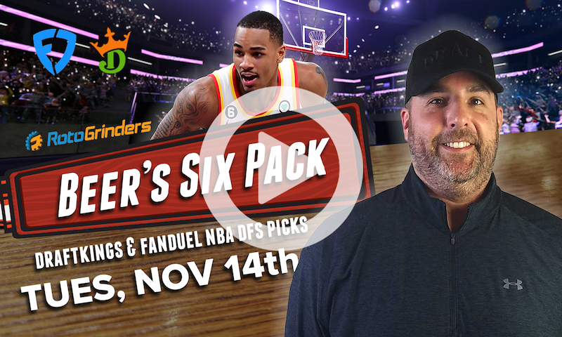 DraftKings and FanDuel NBA Six Pack: Tuesday, Nov. 14th