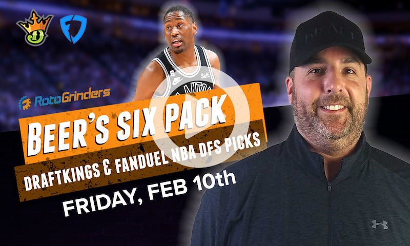 DraftKings and FanDuel NBA Six-Pack: Friday, Feb 10th