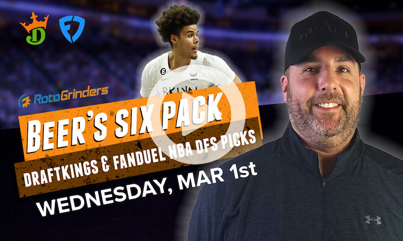 DraftKings and FanDuel NBA Six-Pack: Wednesday, Mar 1st