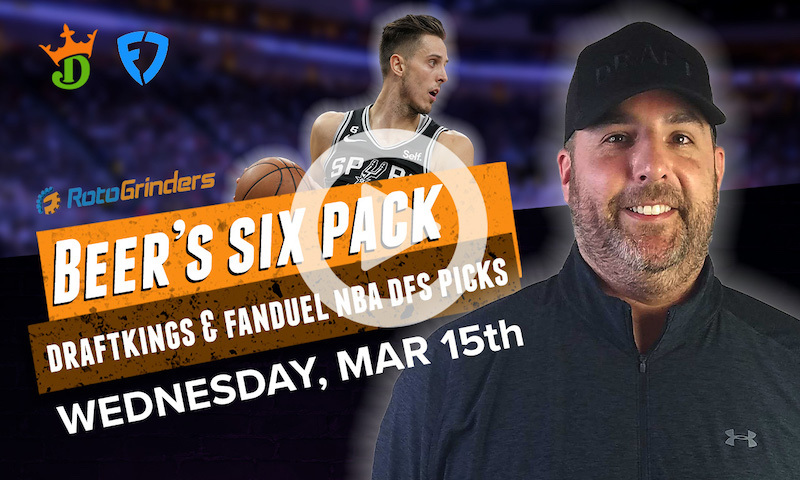 DraftKings and FanDuel NBA Six-Pack: Wednesday, March 15th