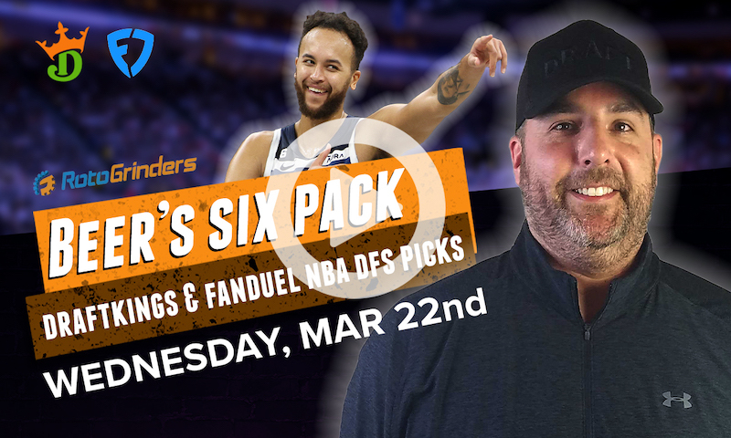 DraftKings and FanDuel NBA Six-Pack: Wednesday, March 22nd