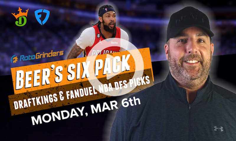 DraftKings and FanDuel NBA Six-Pack: Monday, Mar 6th