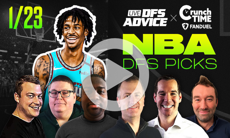 GrindersLive / Crunch Time - 1/23/23 NBA DFS Picks & Strategy