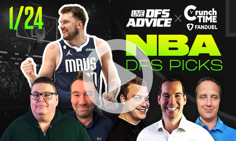 GrindersLive / Crunch Time - 1/24/23 NBA DFS Picks & Strategy