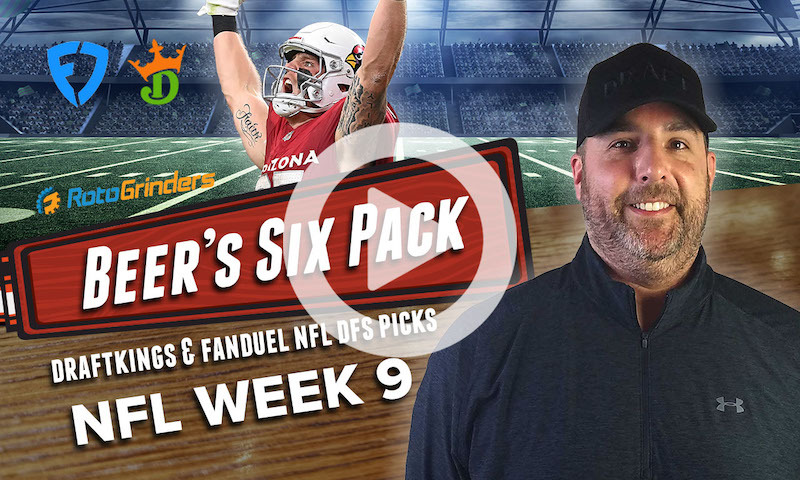 DraftKings and FanDuel NFL Six Pack: Week 9