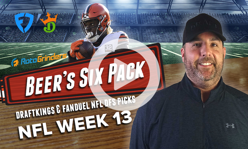 DraftKings and FanDuel NFL Six Pack: Week 13