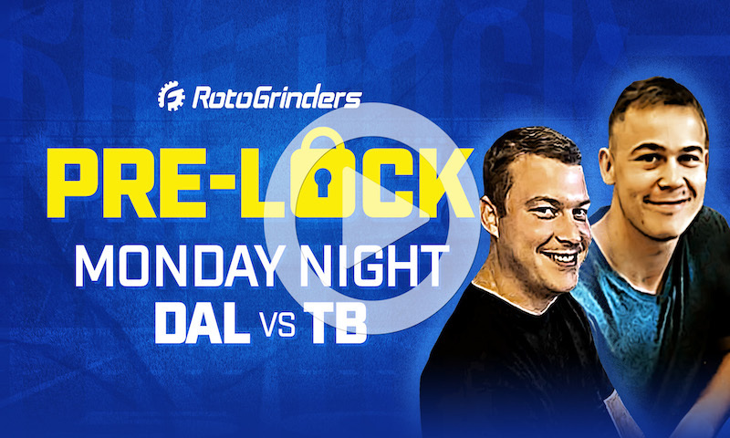 NFL DFS Showdown Pre-Lock Show - Wild Card Monday (DAL vs TB)