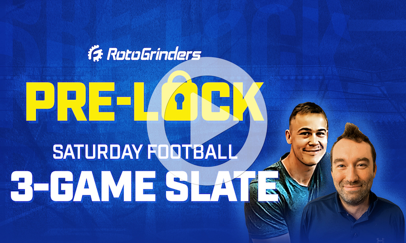 NFL DFS Saturday Pre-Lock Show - December 16th