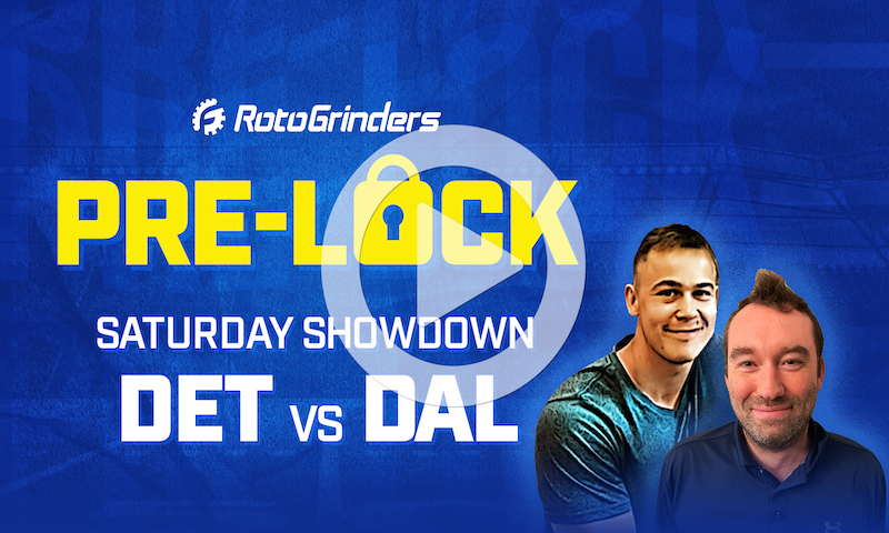 NFL DFS Saturday Night Football Pre-Lock Show - Cowboys vs. Lions