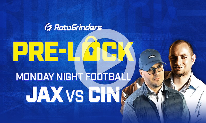 NFL DFS Monday Night Football Pre-Lock Show - Jaguars vs. Bengals