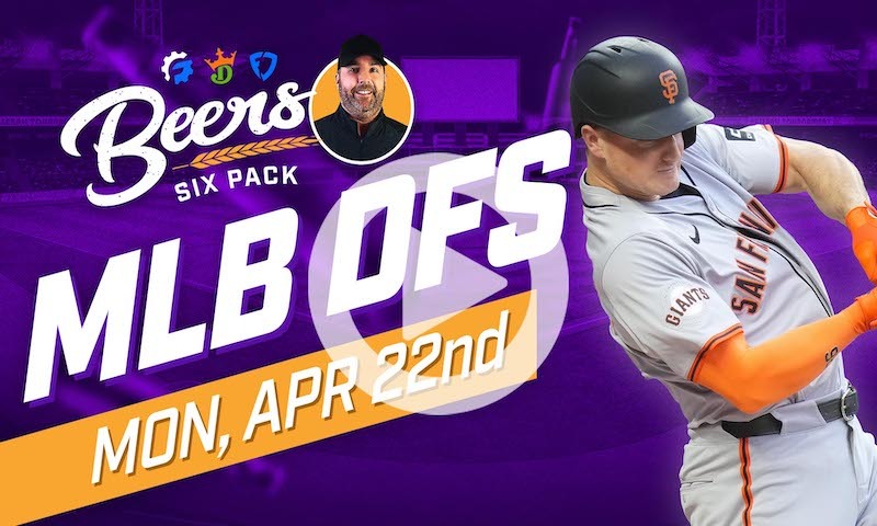 Beer's MLB DFS Six Pack: Monday, April 22nd