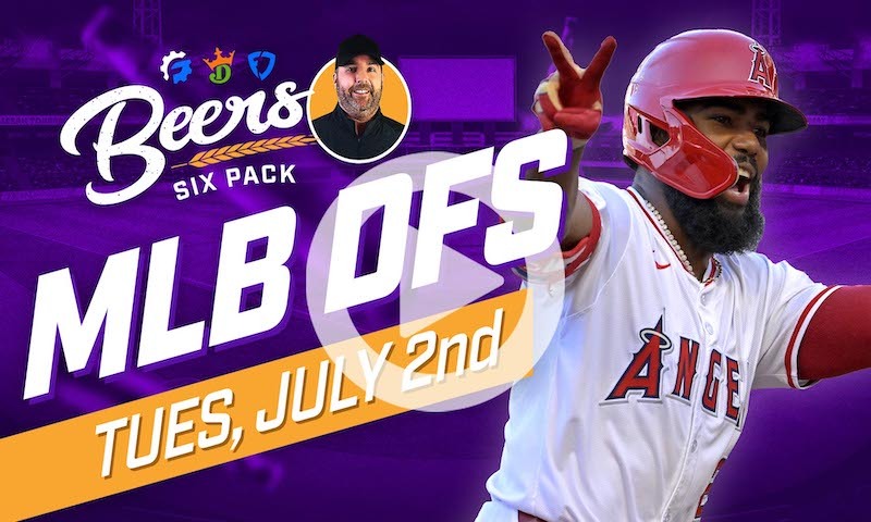 Beer's MLB DFS Six Pack: Tuesday, July 2nd