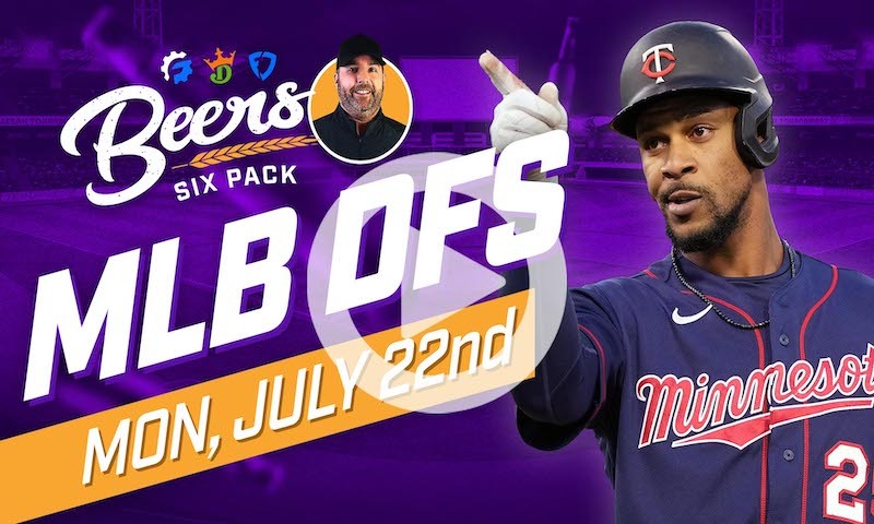 Beer's MLB DFS Six Pack: Monday, July 22nd
