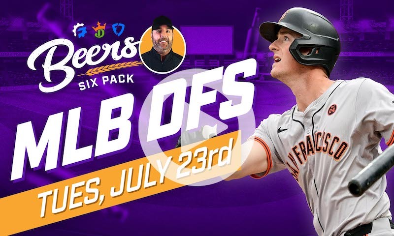 Beer's MLB DFS Six Pack: Tuesday, July 23rd