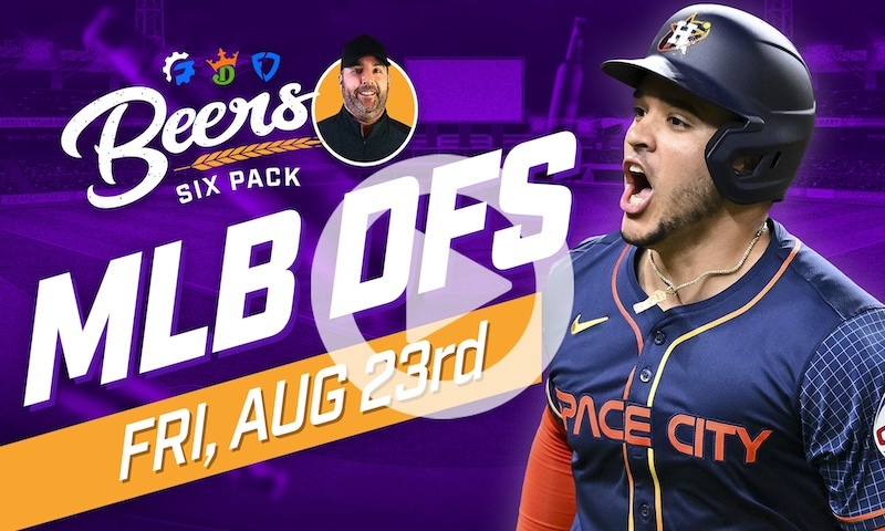 Beer's MLB DFS Six Pack: Friday, August 23rd