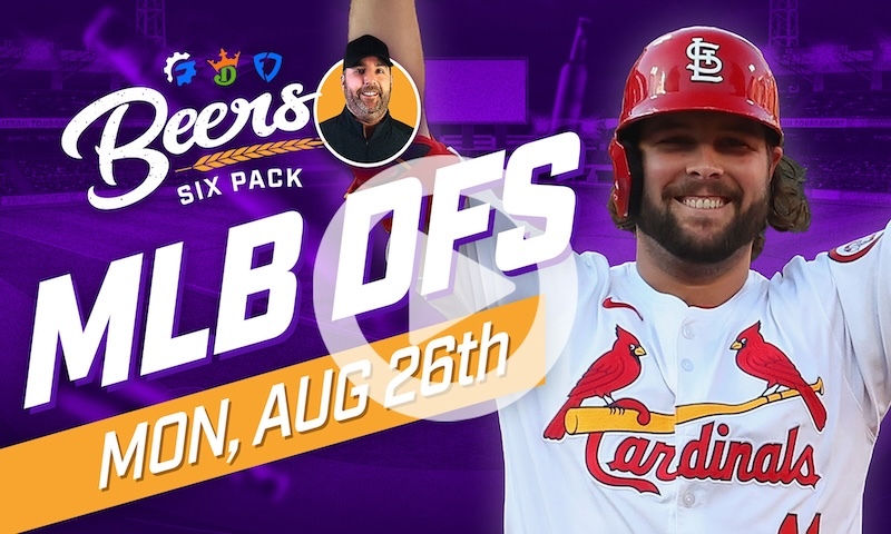 Beer's MLB DFS Six Pack: Monday, August 26th