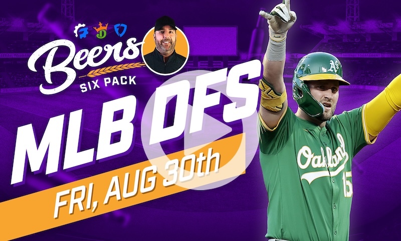 Beer's MLB DFS Six Pack: Friday, August 30th