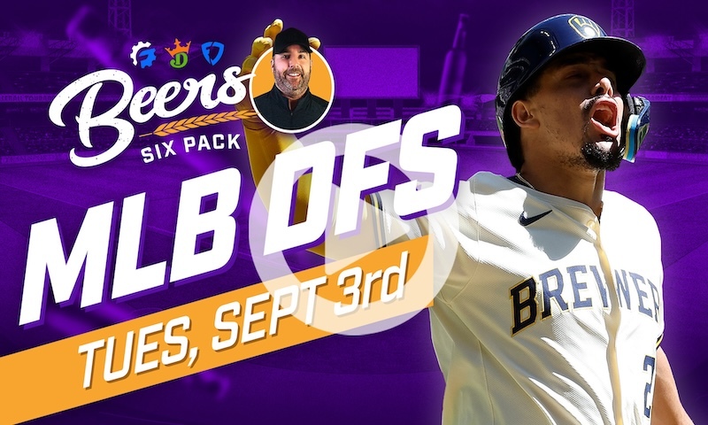 Beer's MLB DFS Six Pack: Tuesday, September 3rd