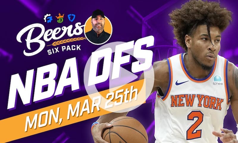 Beer's NBA DFS Six Pack: Monday, March 25th