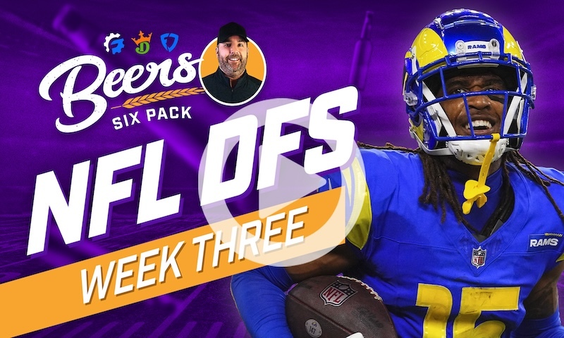 Beer's NFL DFS Six Pack for DraftKings & FanDuel: Week 3