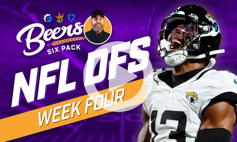 Beer's NFL DFS Six Pack for DraftKings & FanDuel: Week 4